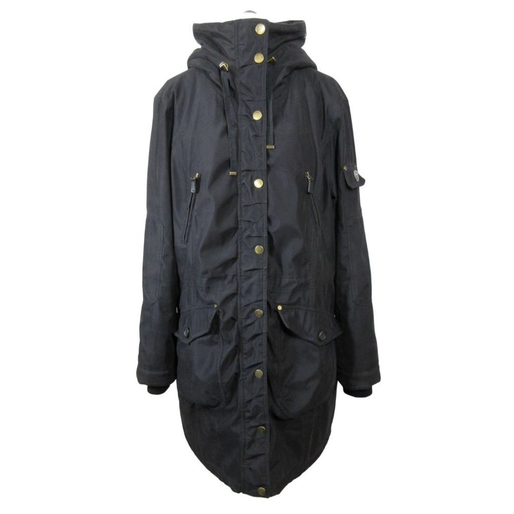 1 Madison Expedition women's full‎ zip faux fur hooded parka winter jacket XL